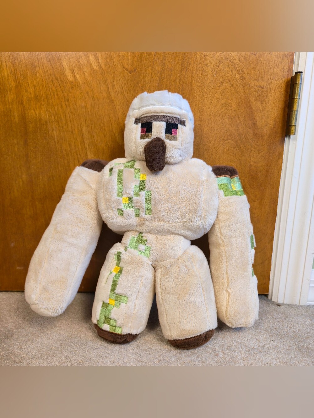 Mojang Minecraft Iron Golem Plush Spin Master Jinx Golem Beige Toy 14"
